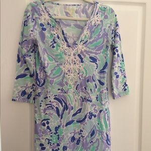 Lilly Pulitzer Marina Dress Size XS "Blue Ink"